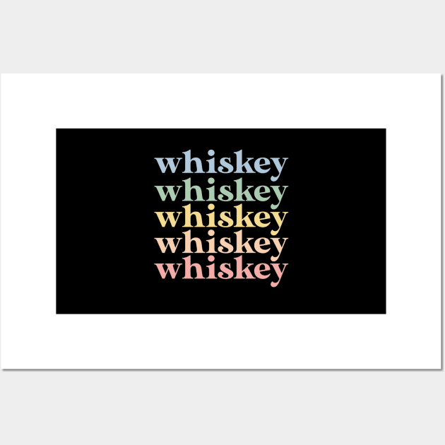 Funny Whiskey Lover Gift Retro Whiskey Wall Art by kmcollectible